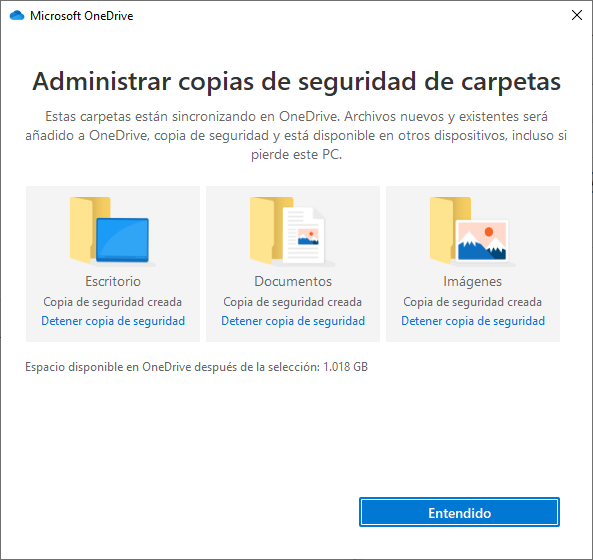 Berruit - Copias de seguridad con Onedrive